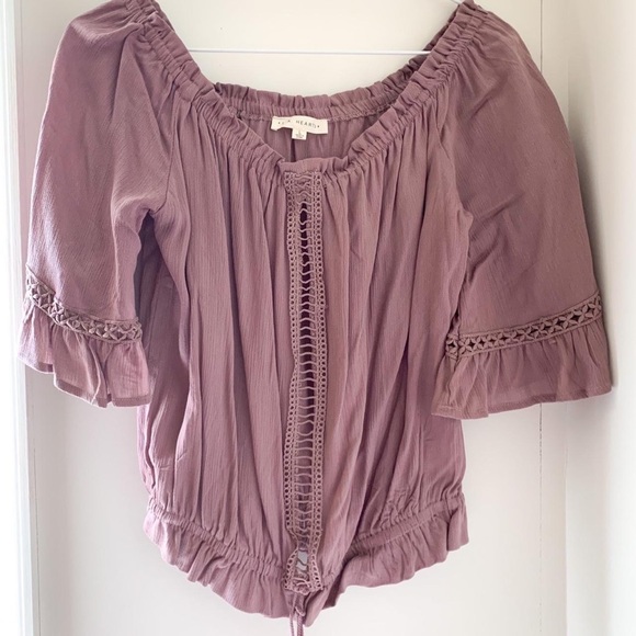 PacSun La Hearts boho pink/purple shirt - Picture 5 of 5